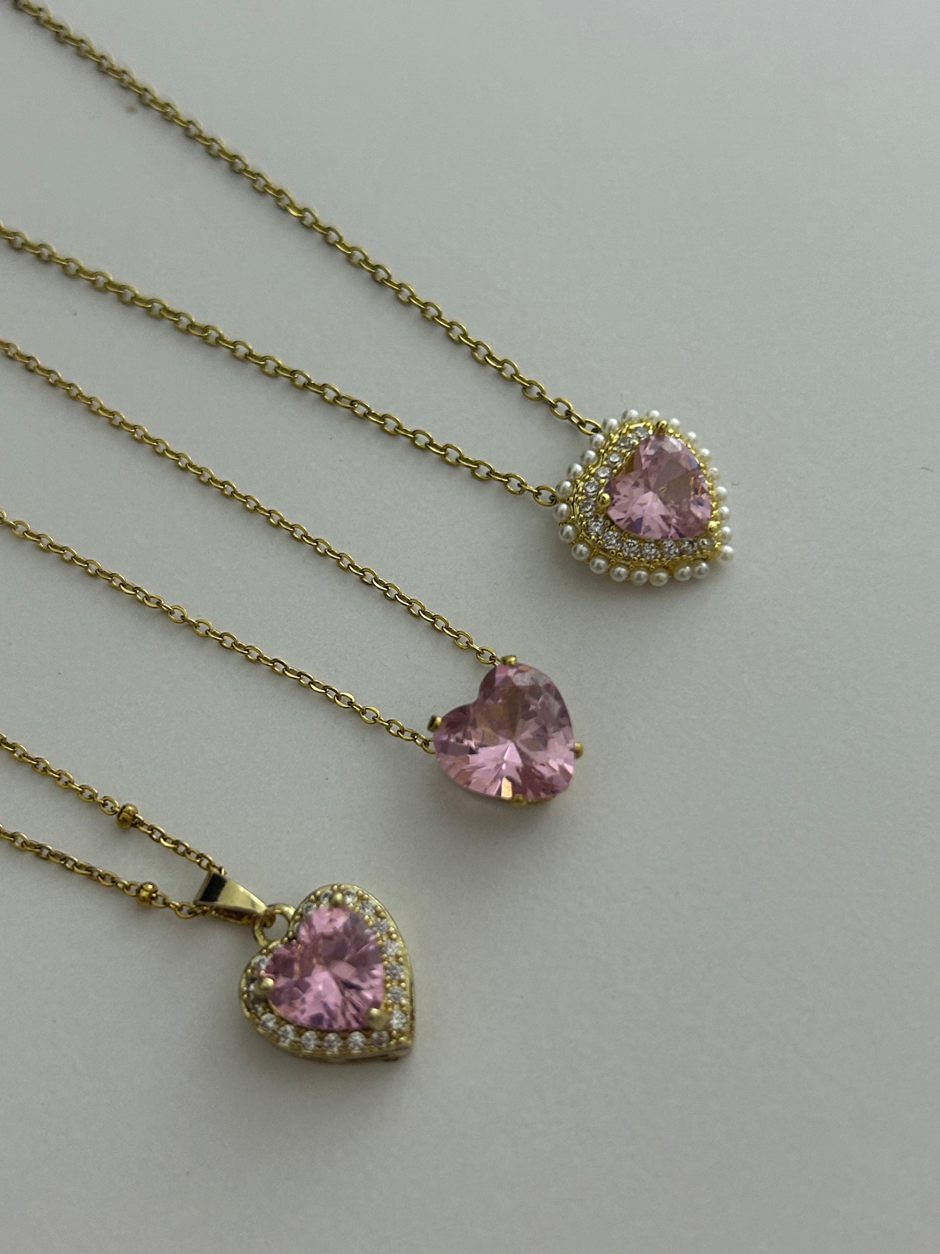 Colliers Cœurs Roses - Ym Jewels