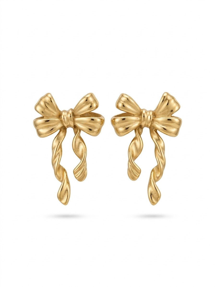 Boucles d'Oreilles Nœud Drappé