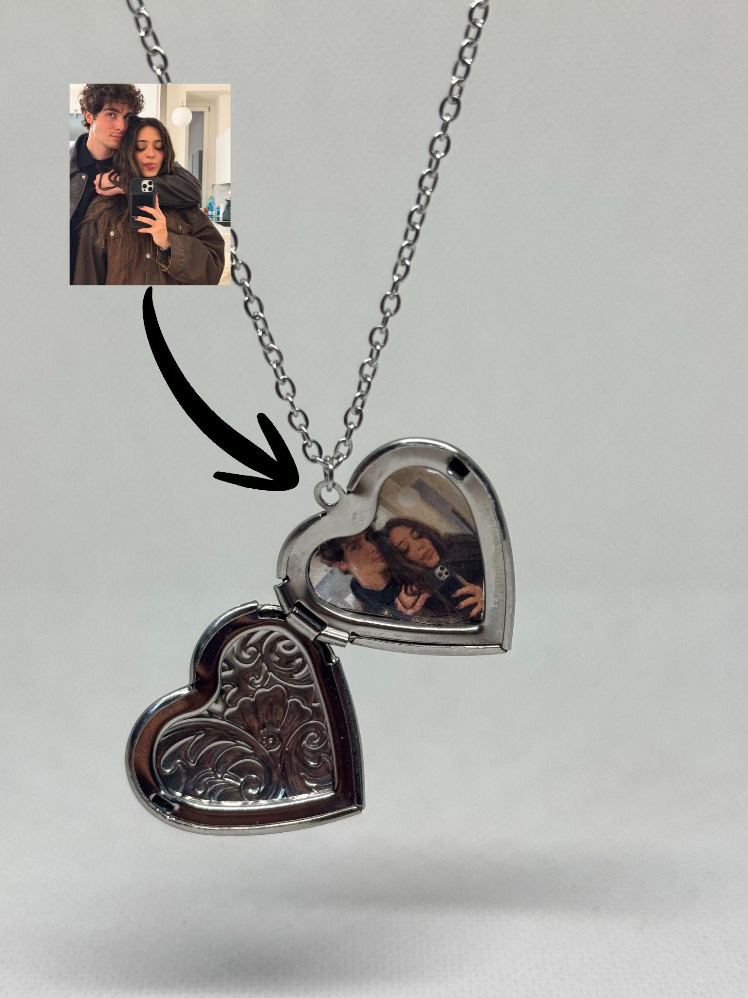 Collier Cœur Photo Personnalisé