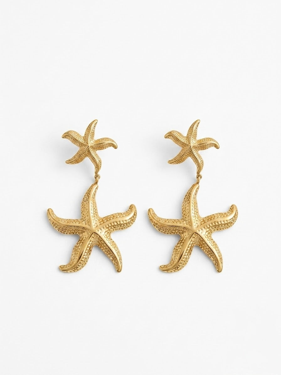 Boucles d’oreilles Étoile de Mer Double