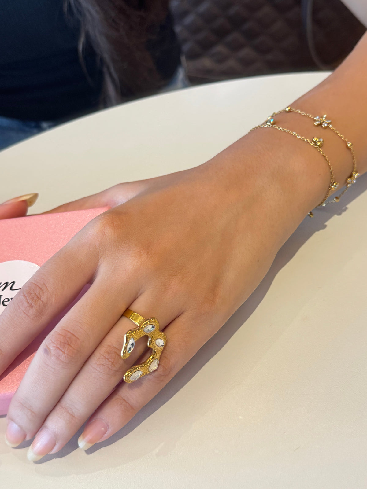 Bague Vague Organique Zirconia