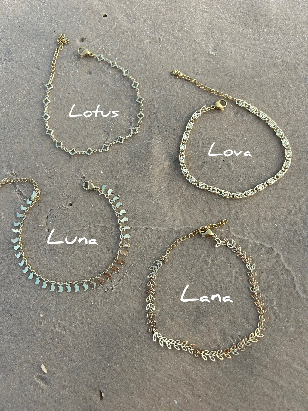 Bracelets de cheville tropicaux