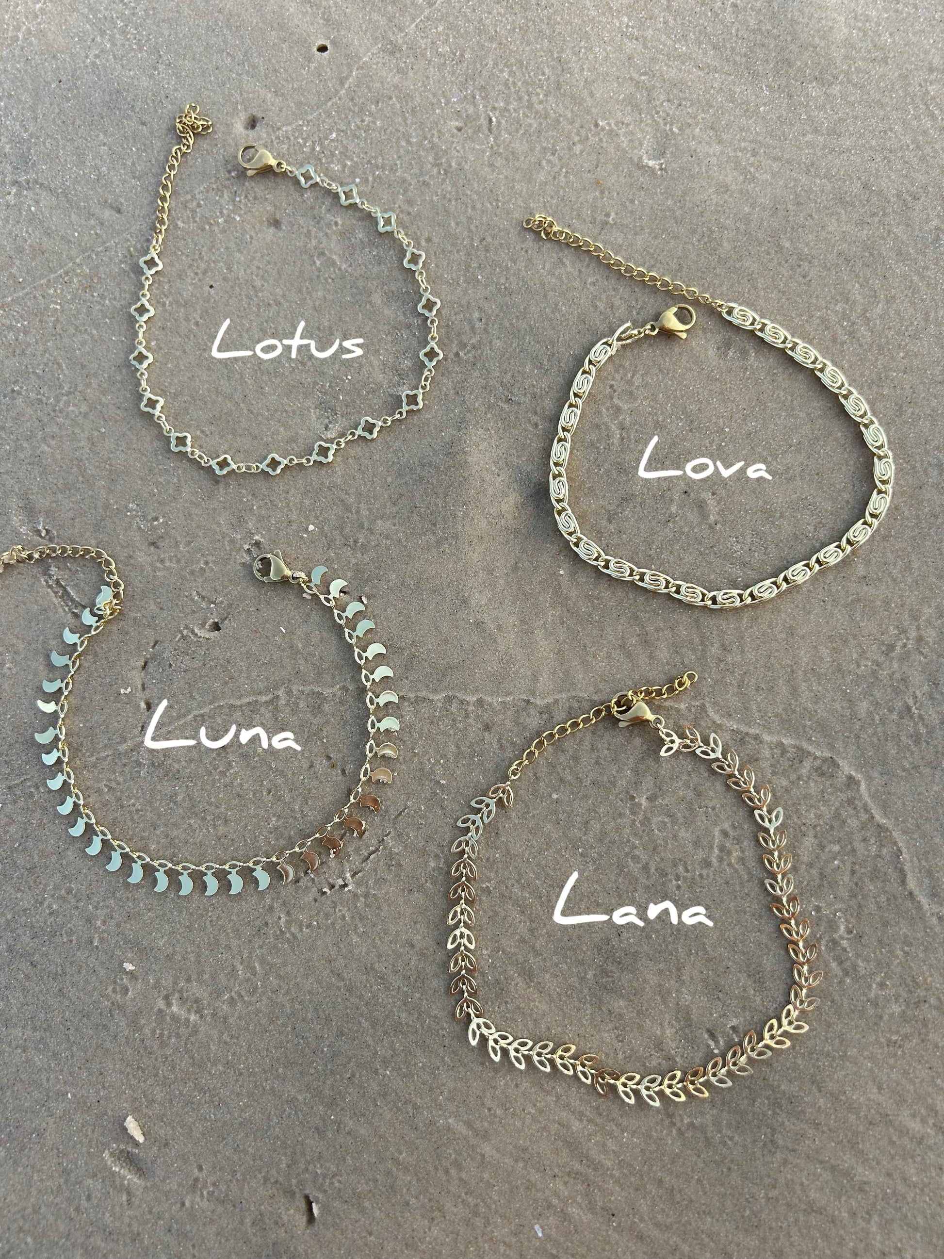 Bracelets de cheville tropicaux