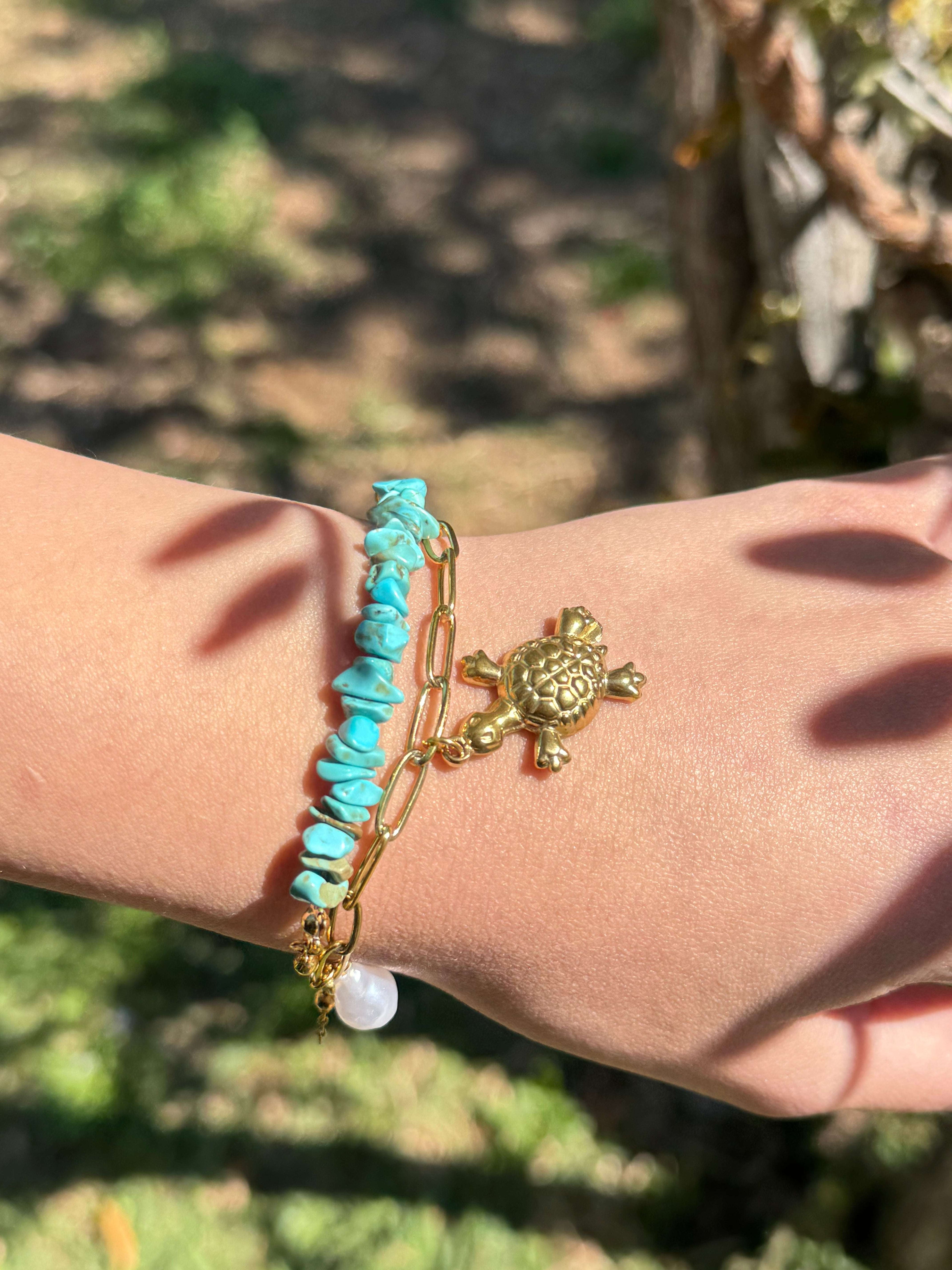 Bracelet Tortue Turquoise