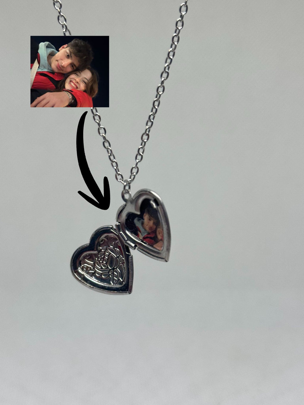 Collier Cœur Photo Personnalisé