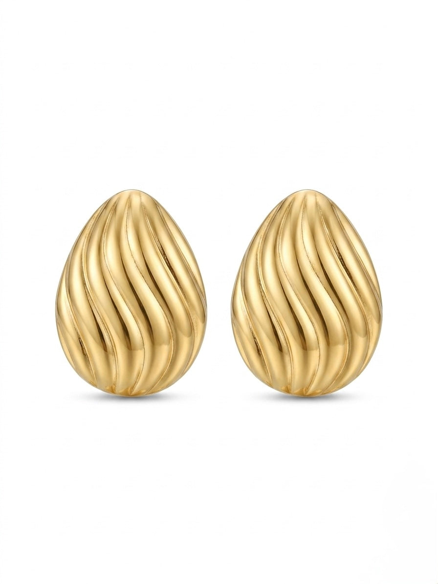 Boucles d'Oreilles Gouttes Striées