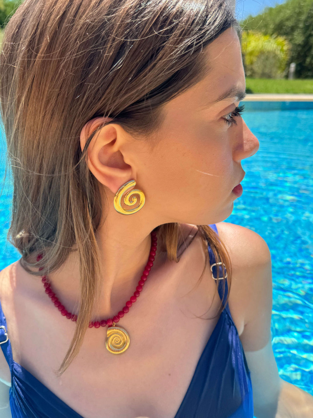 Boucles d’oreilles Spirale Dorée