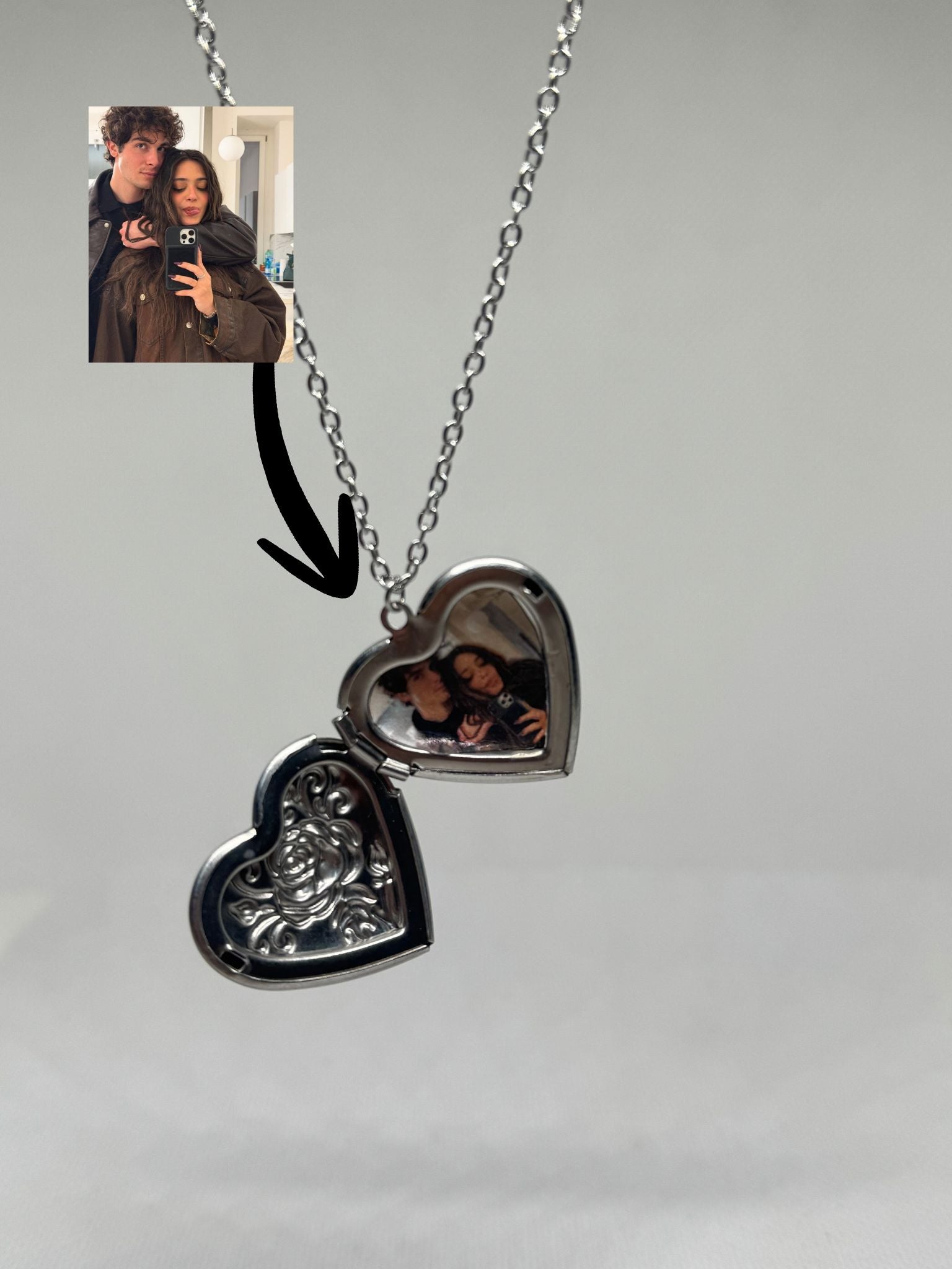 Collier Cœur Photo Personnalisé