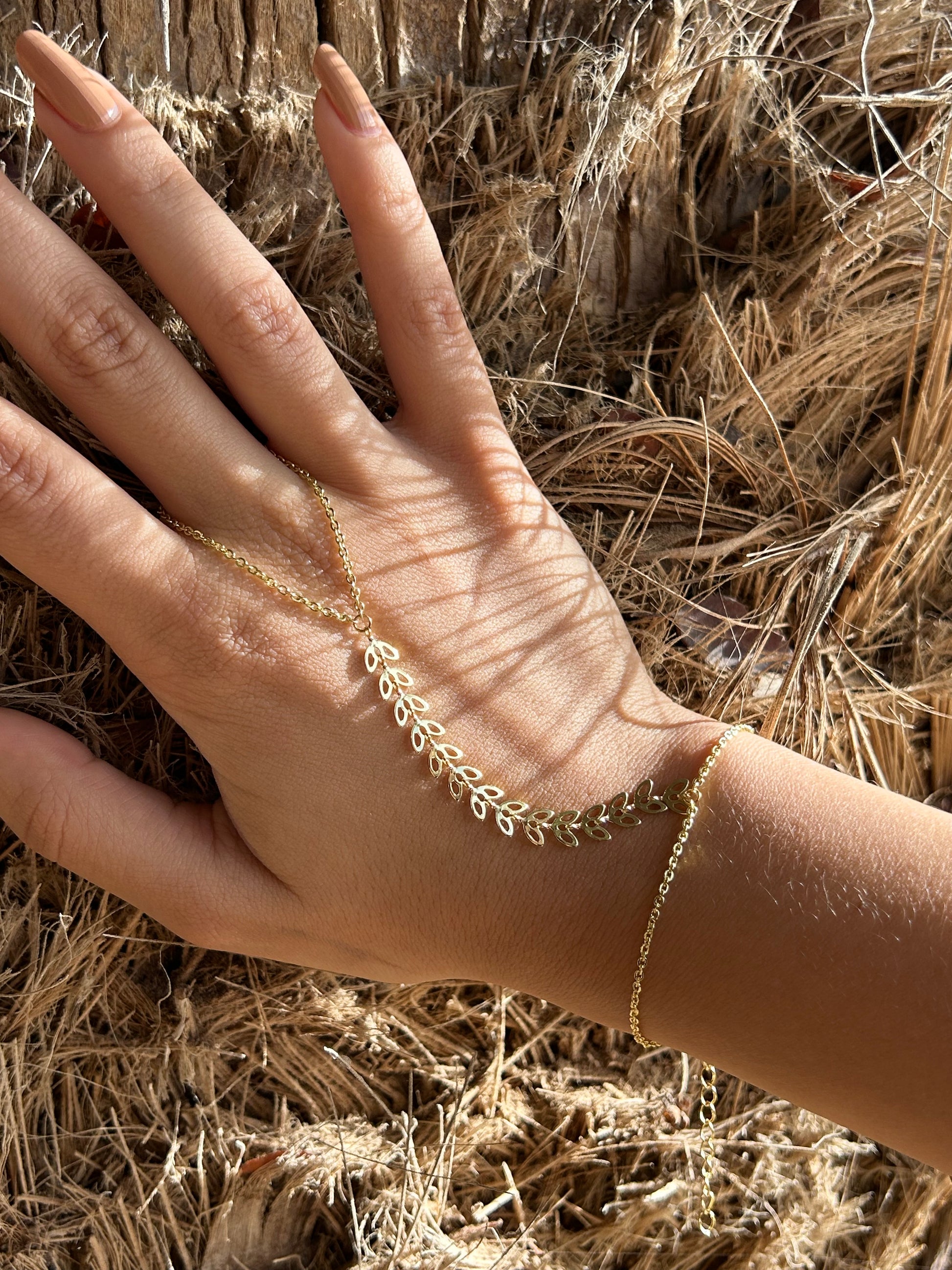 Bracelet Golden Leaf - Ym Jewels