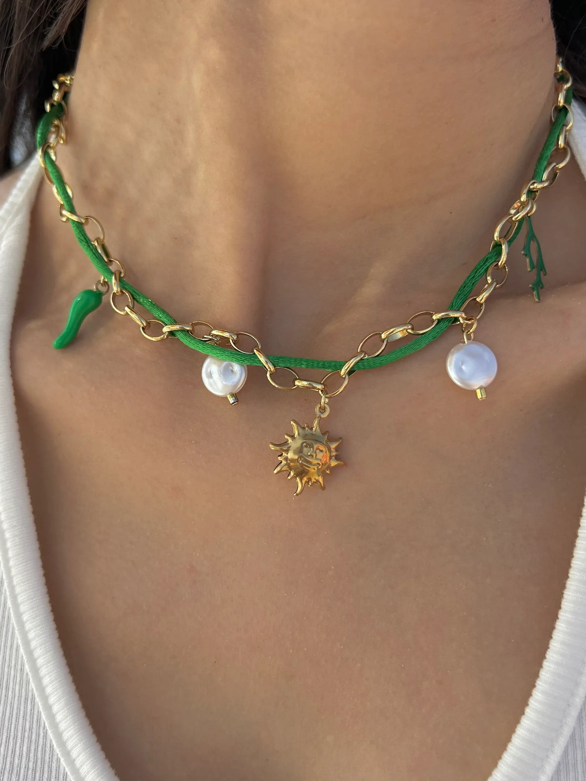 Collier SUN vert - Ym Jewels
