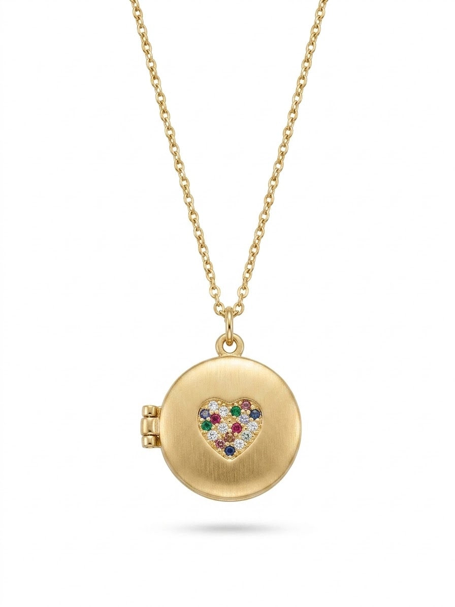 Collier Médaillon Cœur Éternel