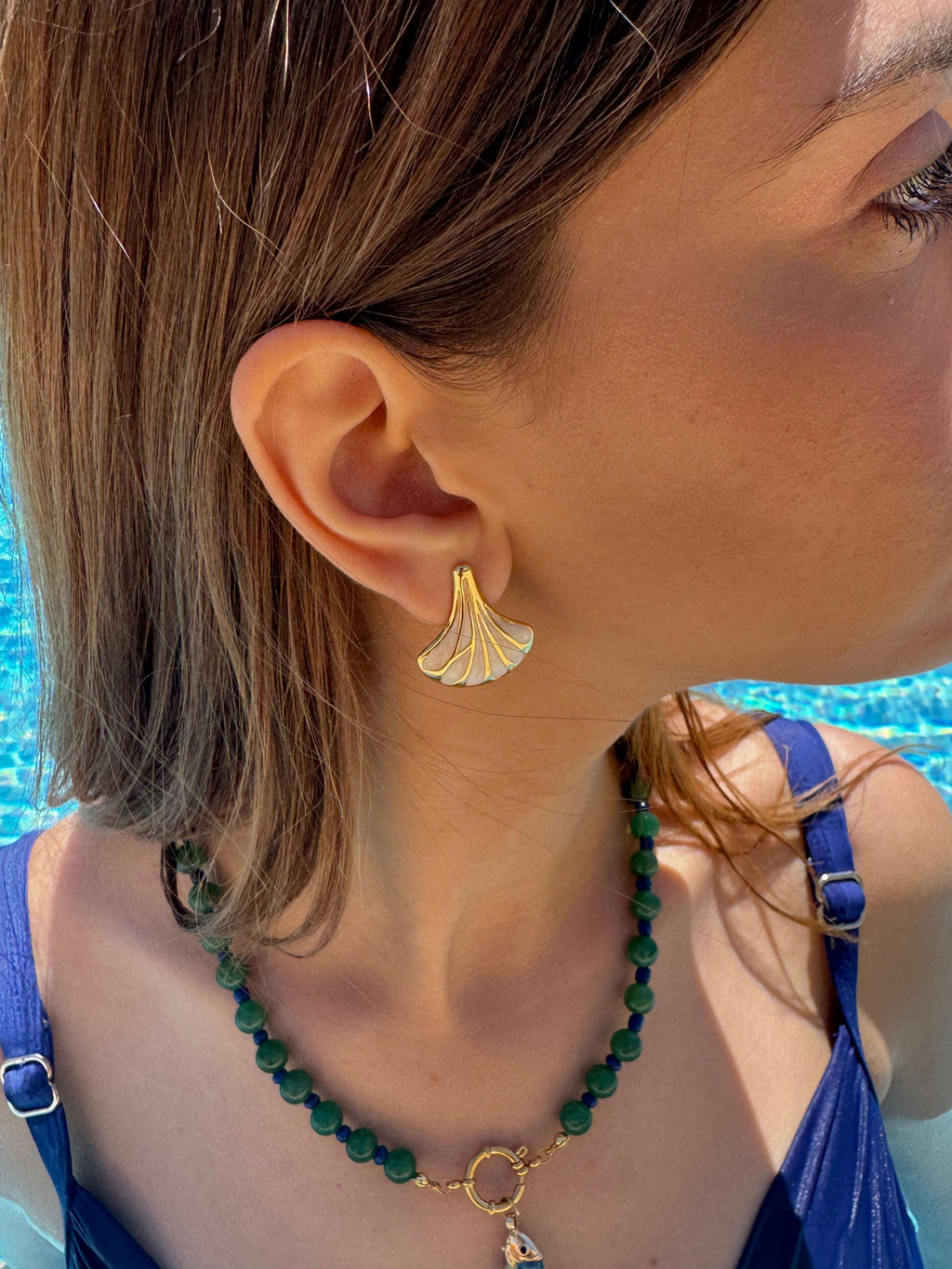 Boucles d’oreilles Éventail Émaillé