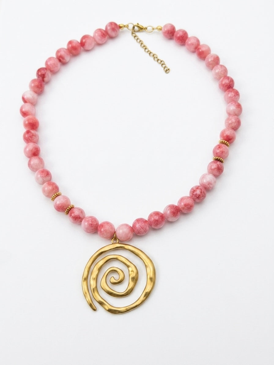 Collier Spirale Rosée