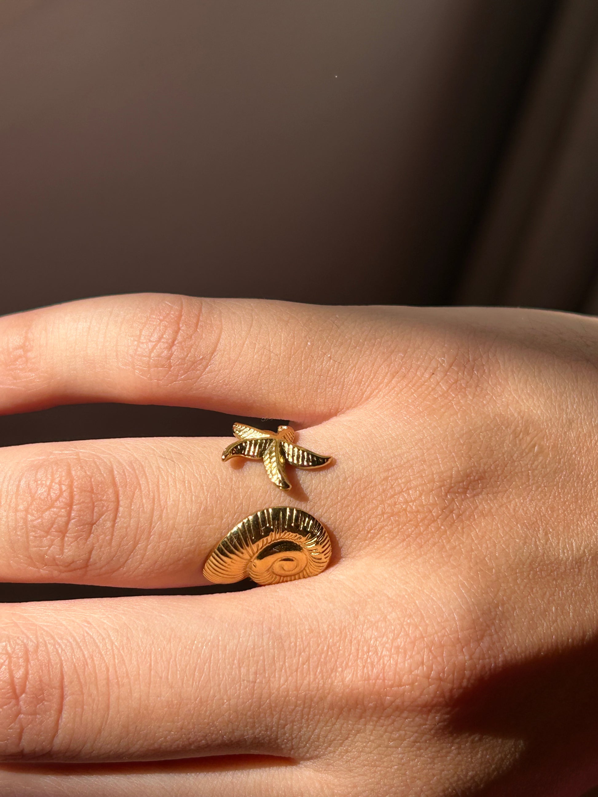 Bague shell&star