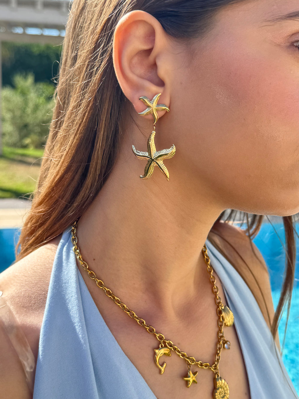 Boucles d’oreilles Étoile de Mer Double