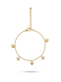 Bracelet Charms Cœurs & Solitaires