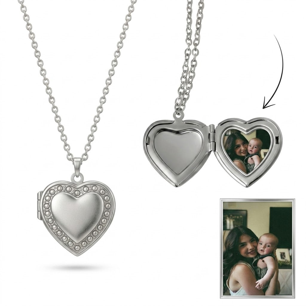 Collier Cœur Souvenir argent