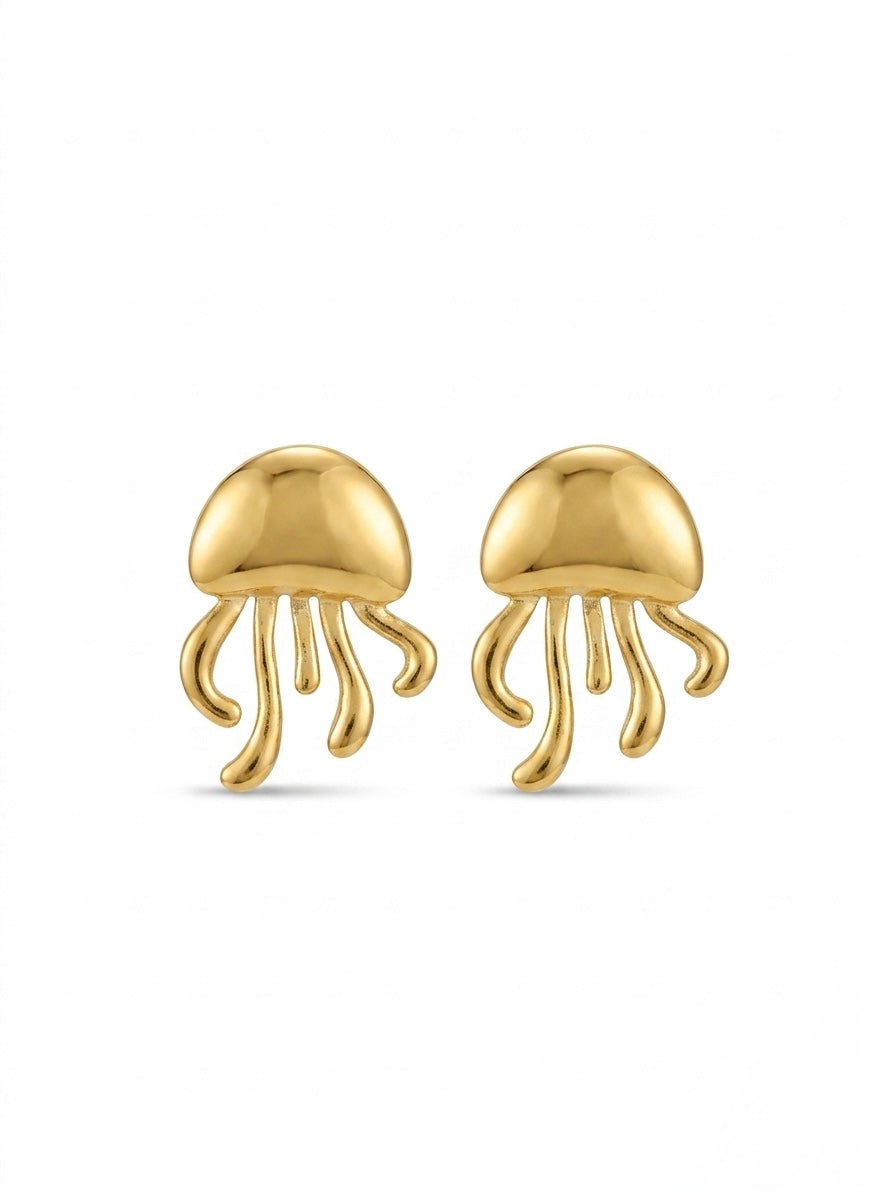 Boucles d’oreilles Méduse Dorée
