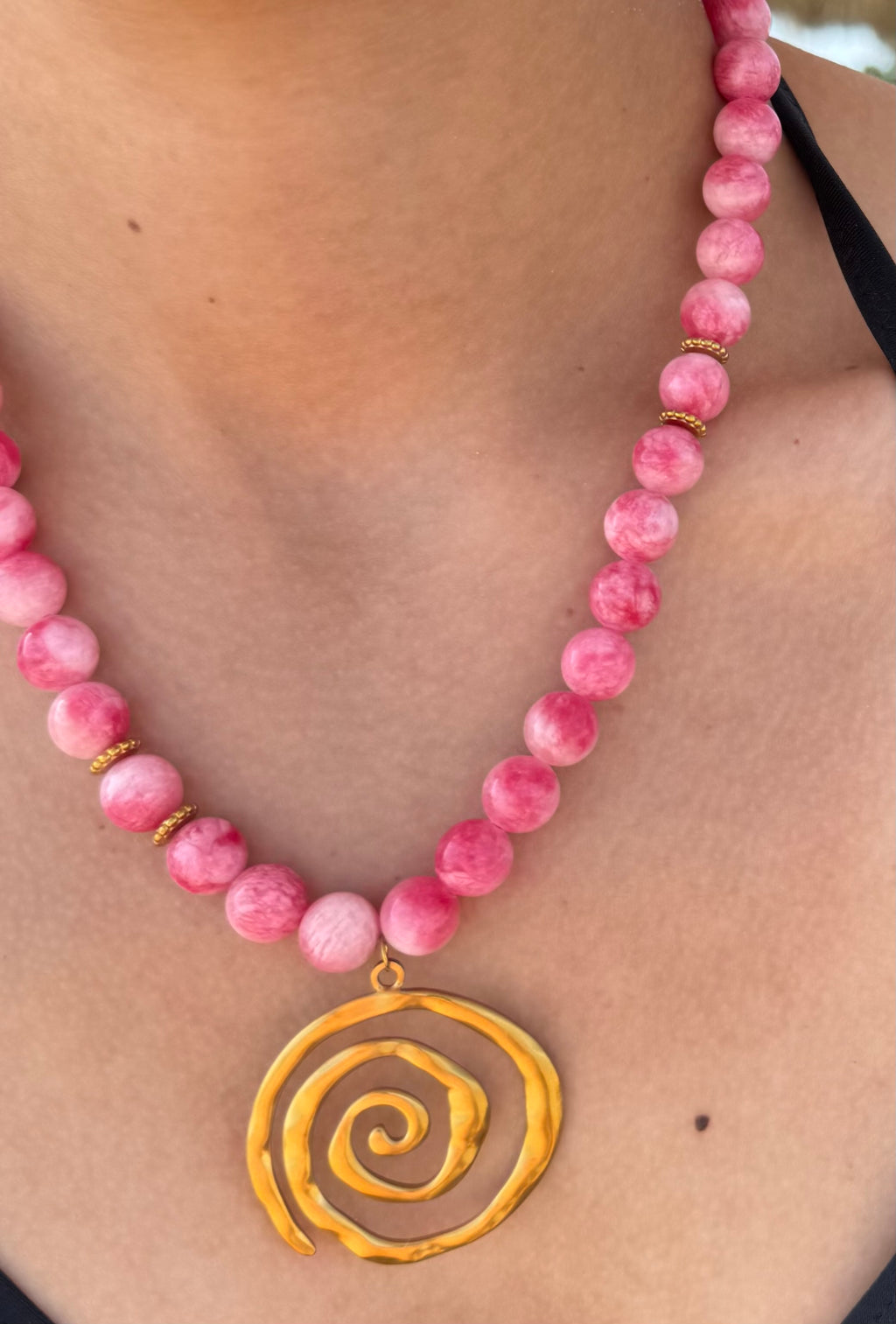 Collier Spirale Rosée