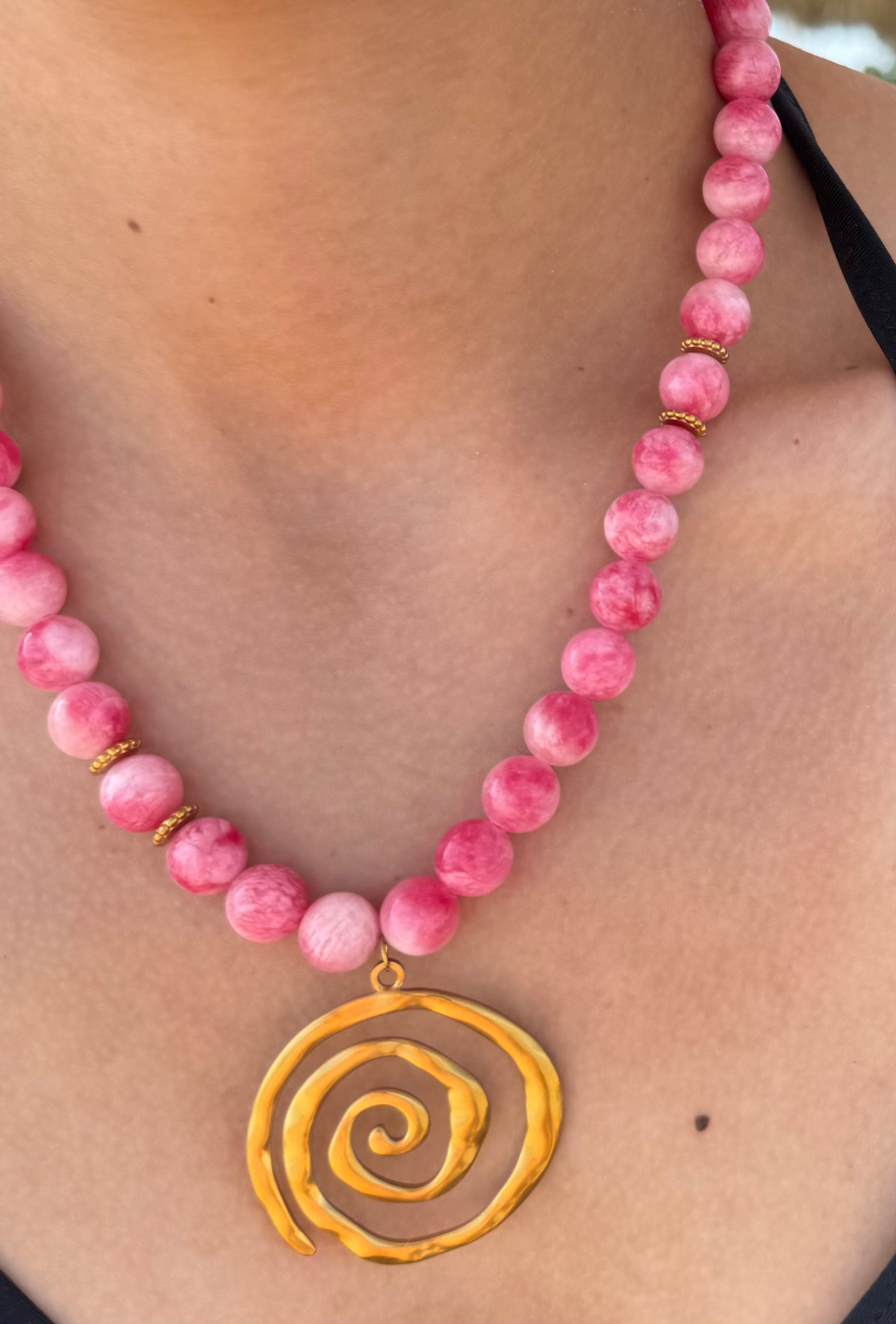 Collier Spirale Rosée