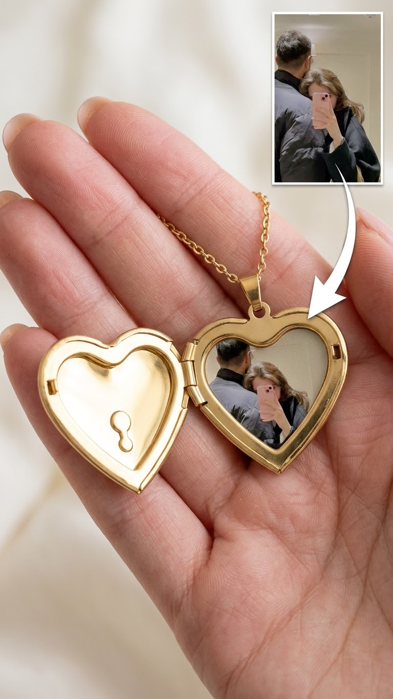 Collier Médaillon Cœur Personnalisé