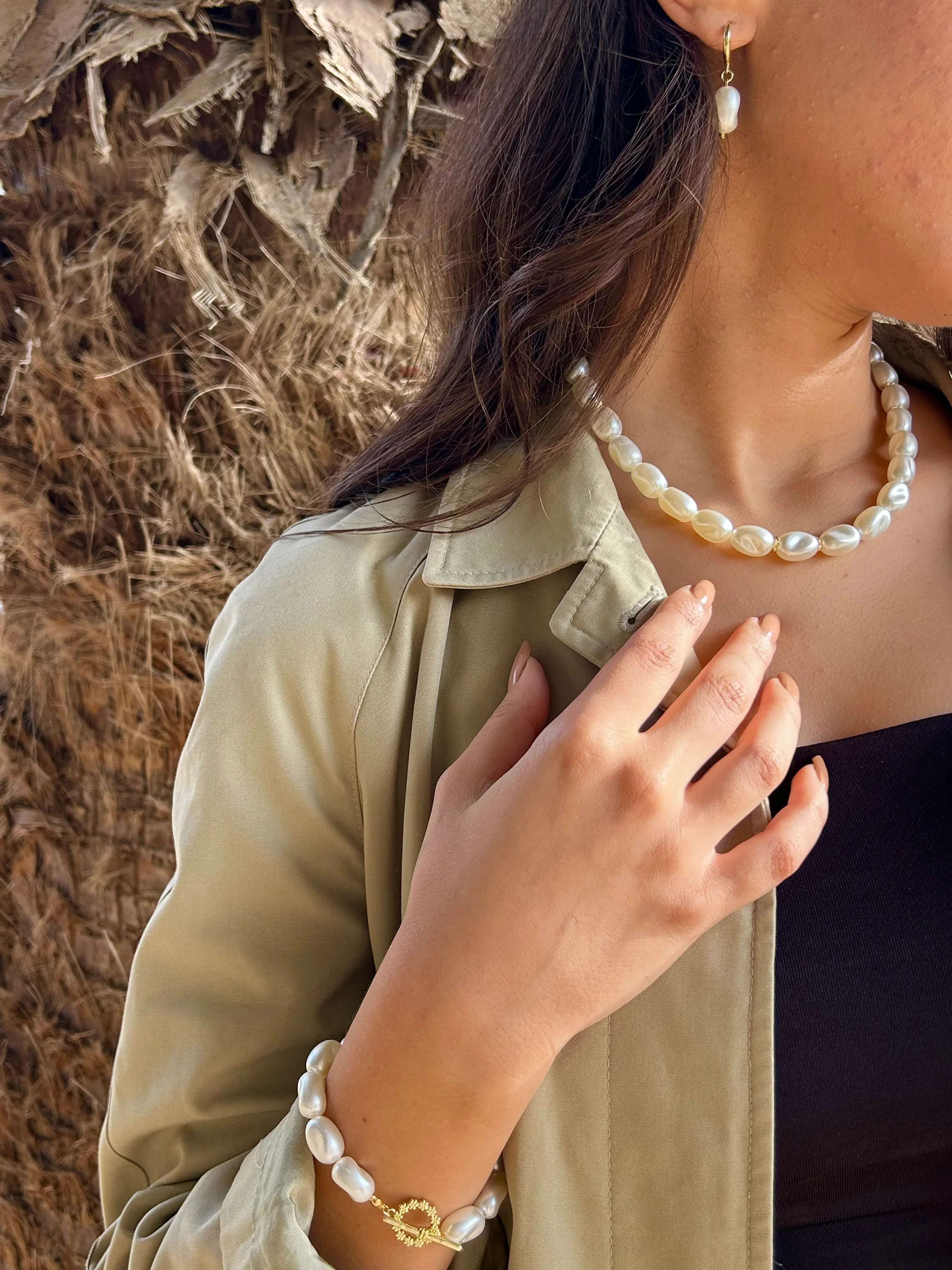 Warm Glow Pearl Set - Ym Jewels