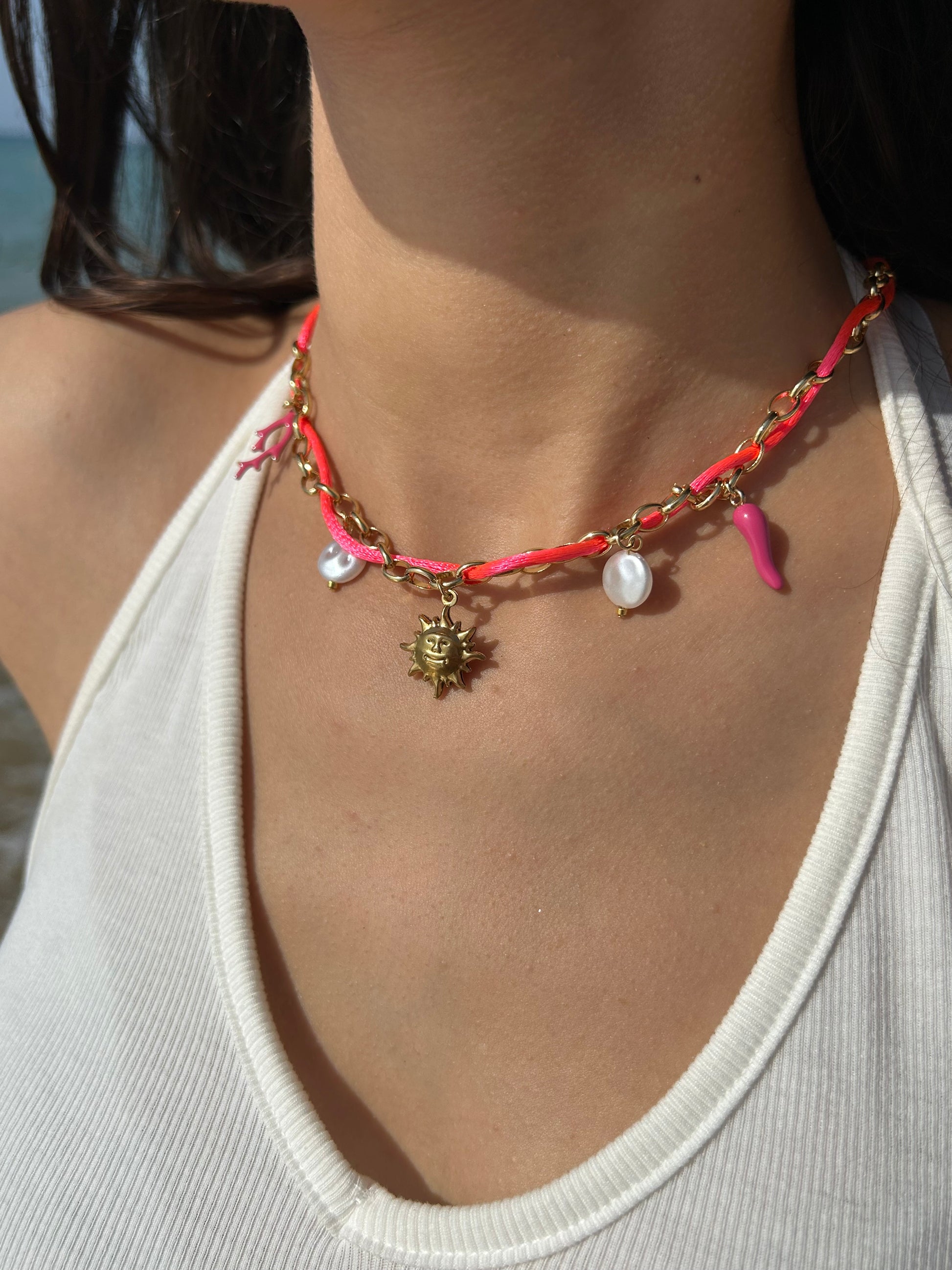 Collier SUN rose