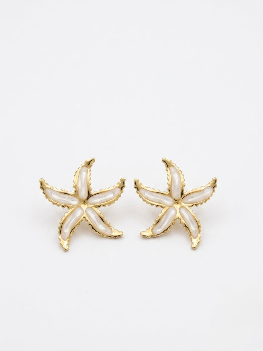 Boucles d’oreilles Étoile Nacrée