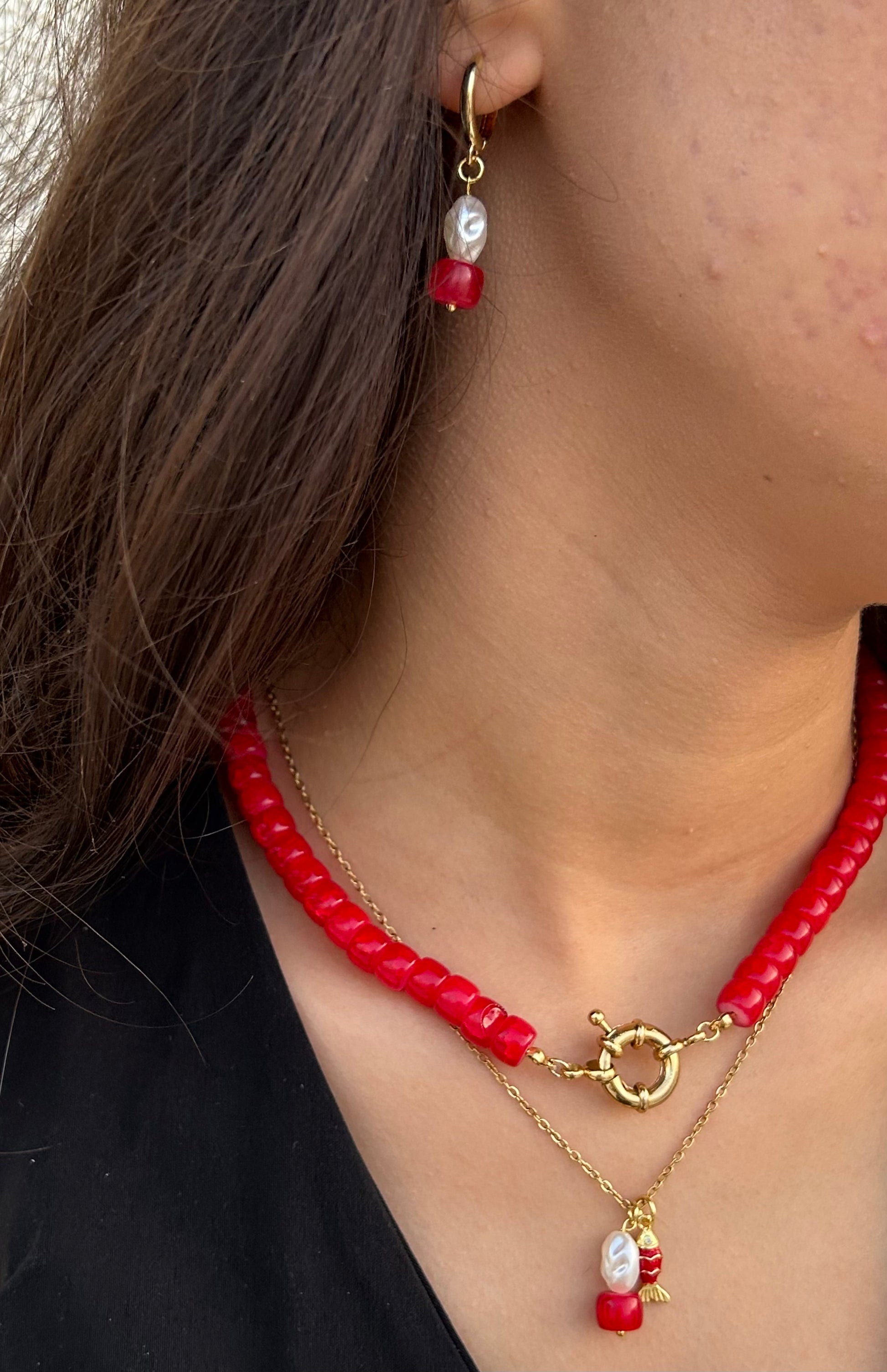 Set pearl&coral