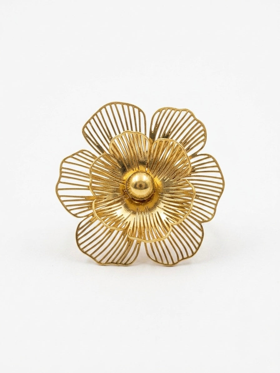 Bague Fleur Ajourée