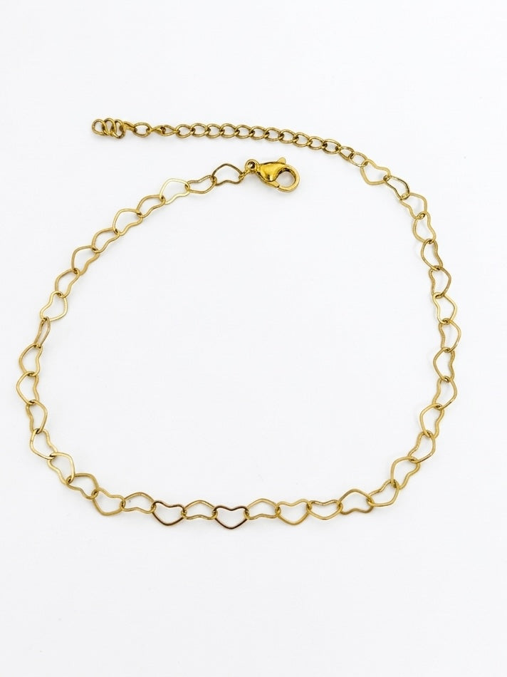 Bracelet de cheville Cœurs Enlacés