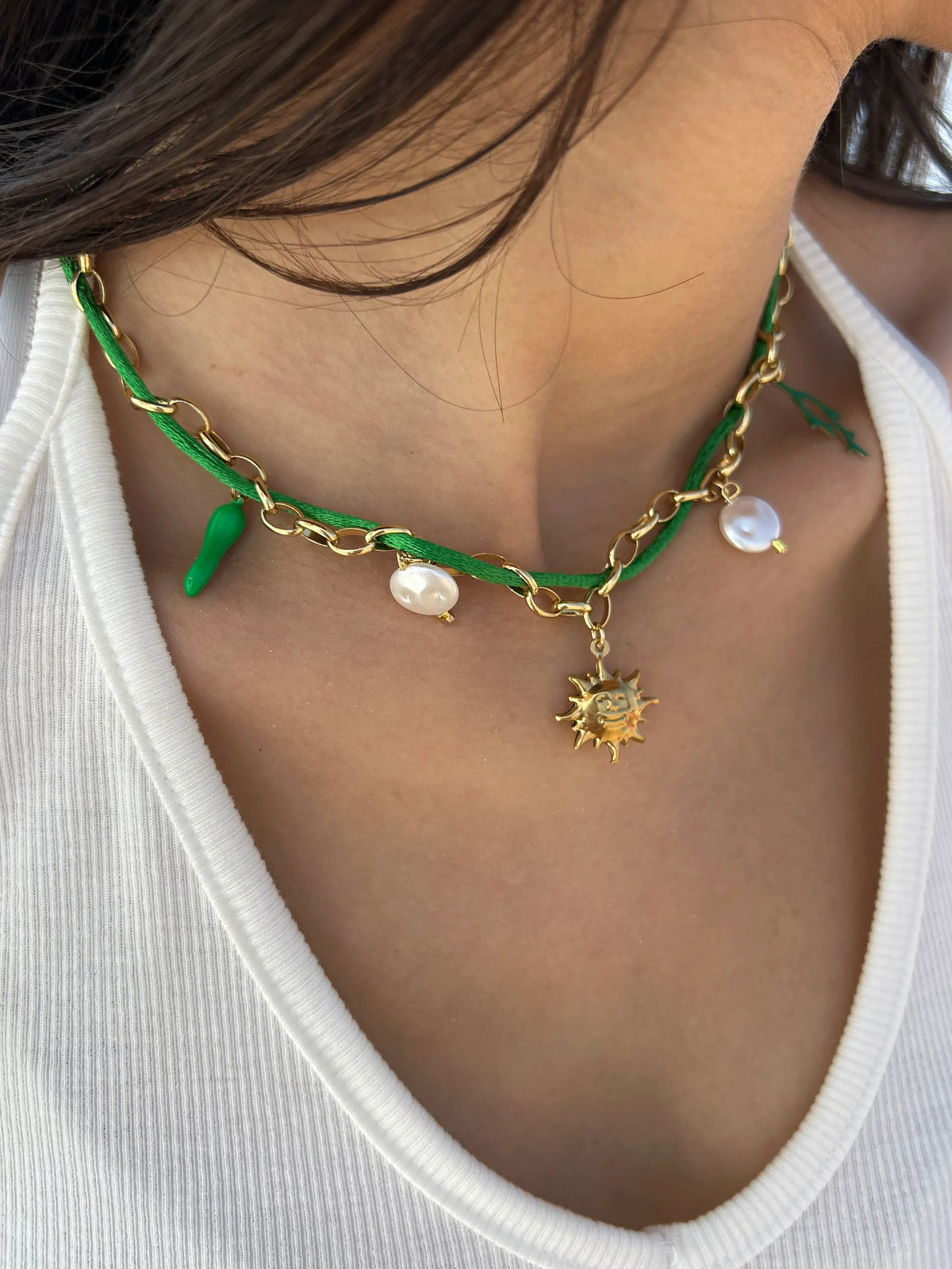 Collier SUN vert - Ym Jewels