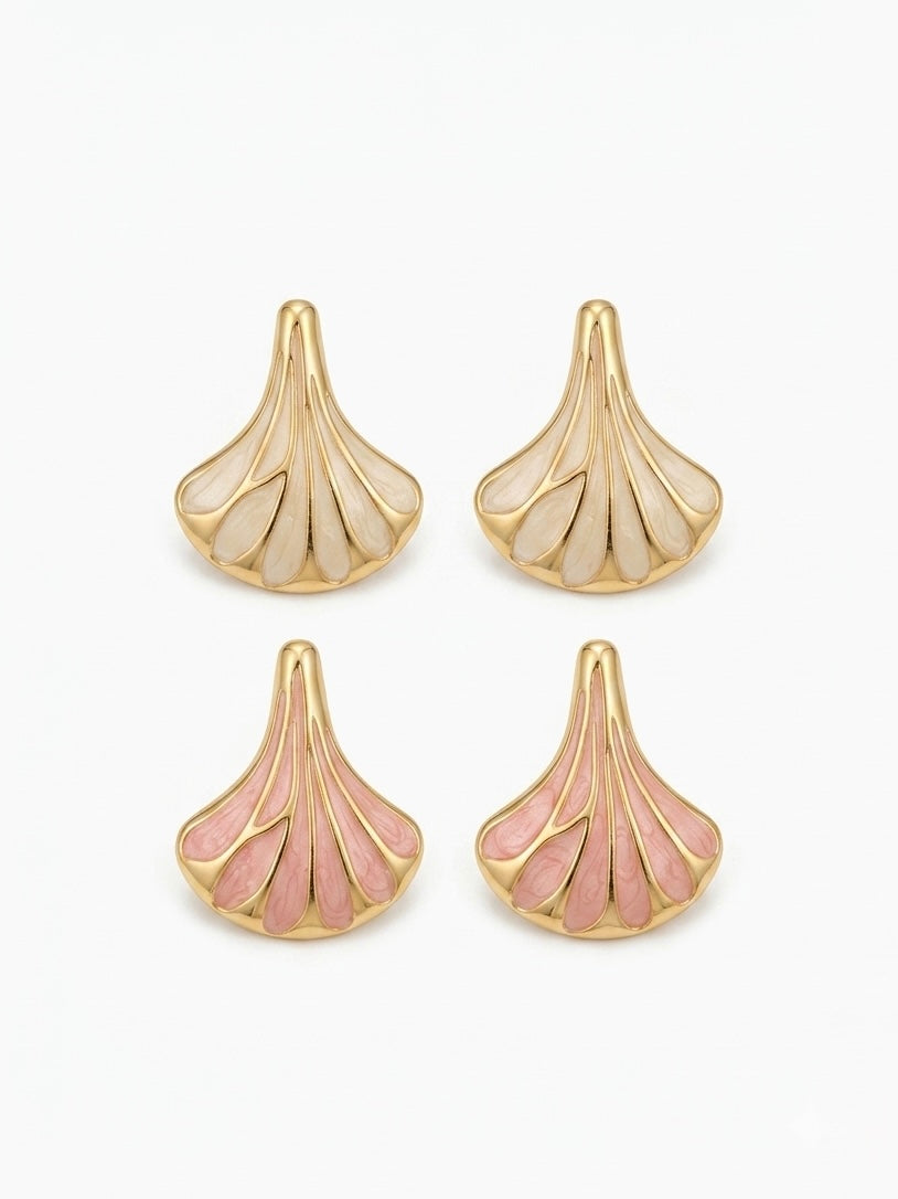 Boucles d’oreilles Éventail Émaillé