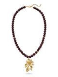 Collier Rangs Pourpres & Fleur Royale
