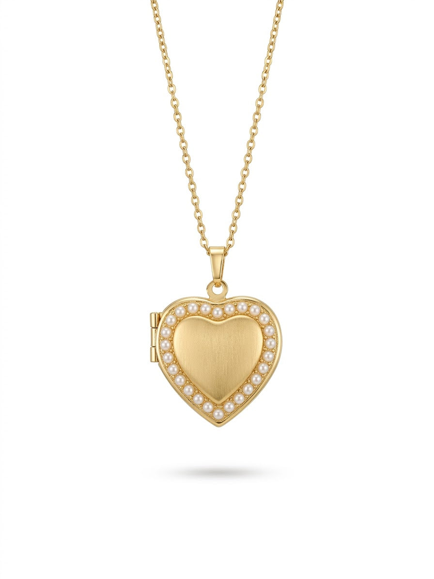 Collier coeur de perles