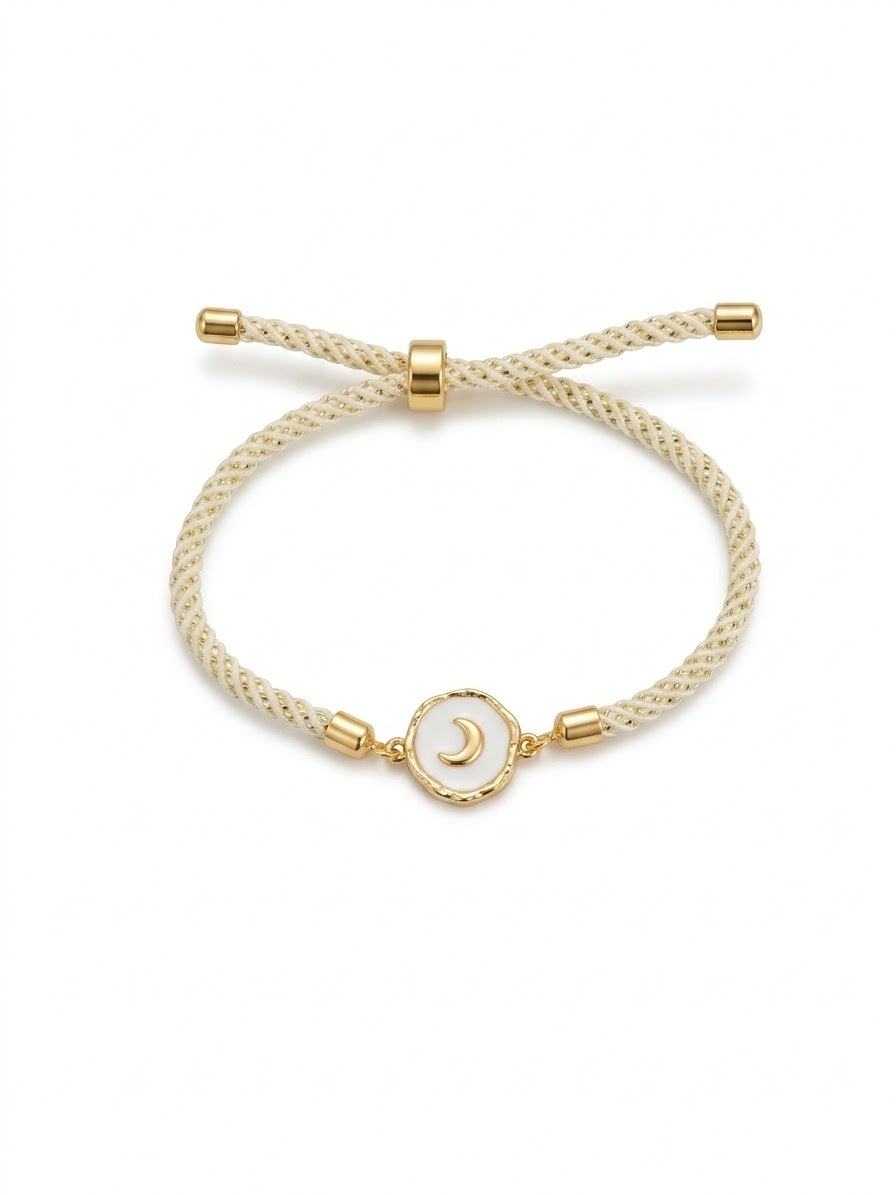 Bracelet Cordon Céleste Lune & Émail