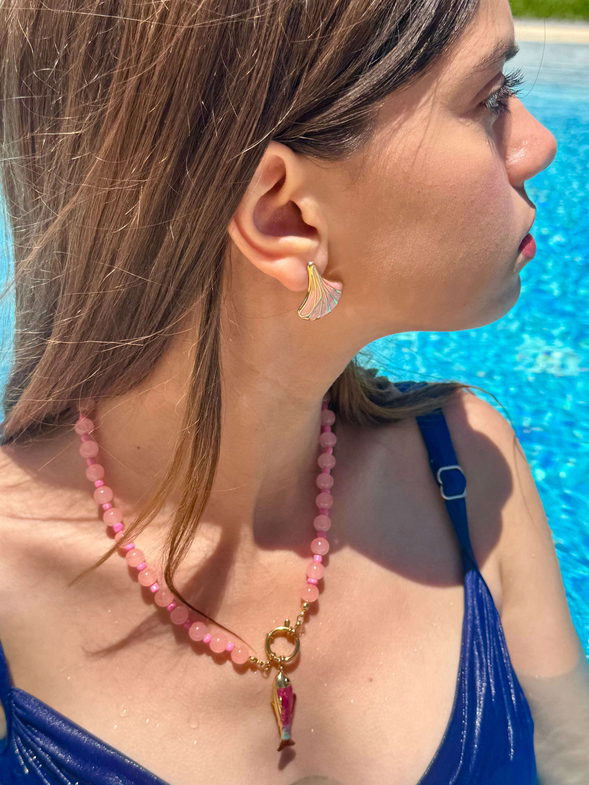 Boucles d’oreilles Éventail Émaillé