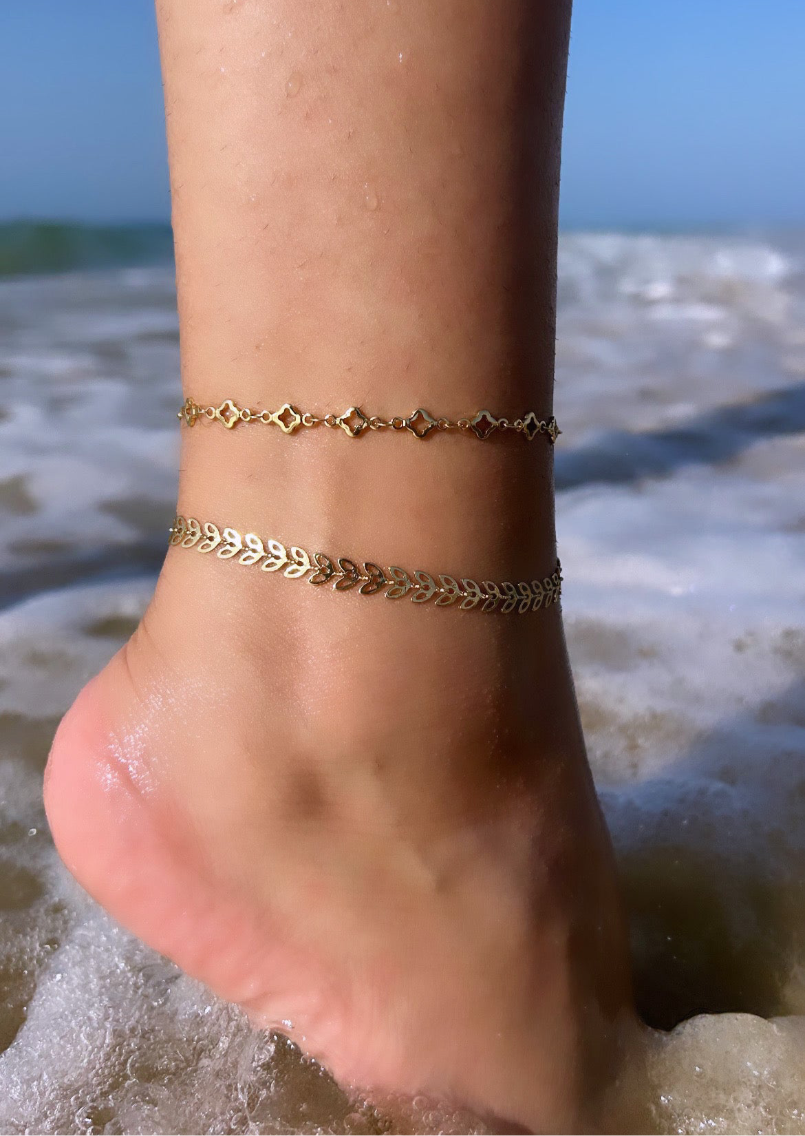Bracelets de cheville tropicaux