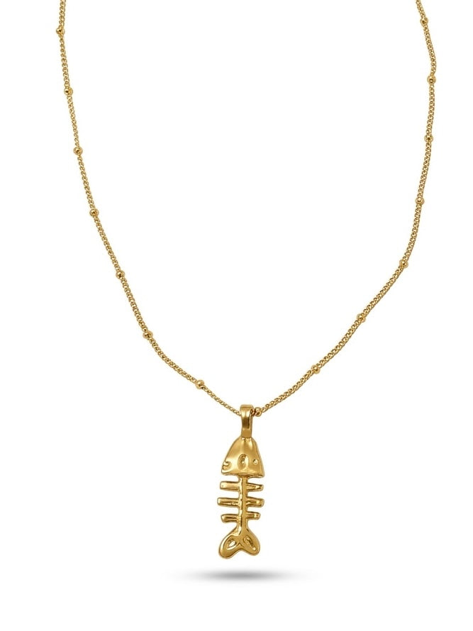 Collier Skeleton Fish