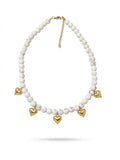 Collier Howlite & Cœurs Gonflés