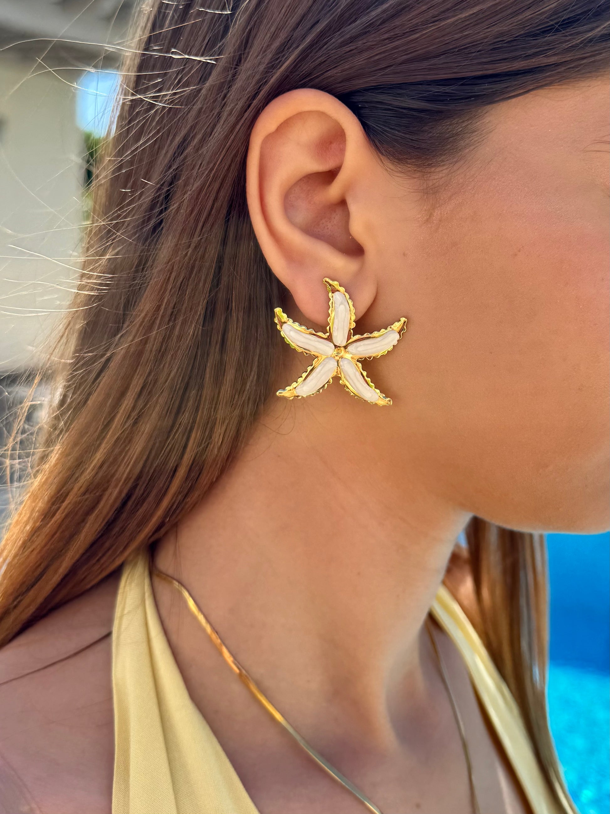 Boucles d’oreilles Étoile Nacrée
