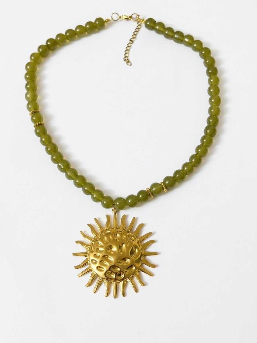 Collier Soleil Olive