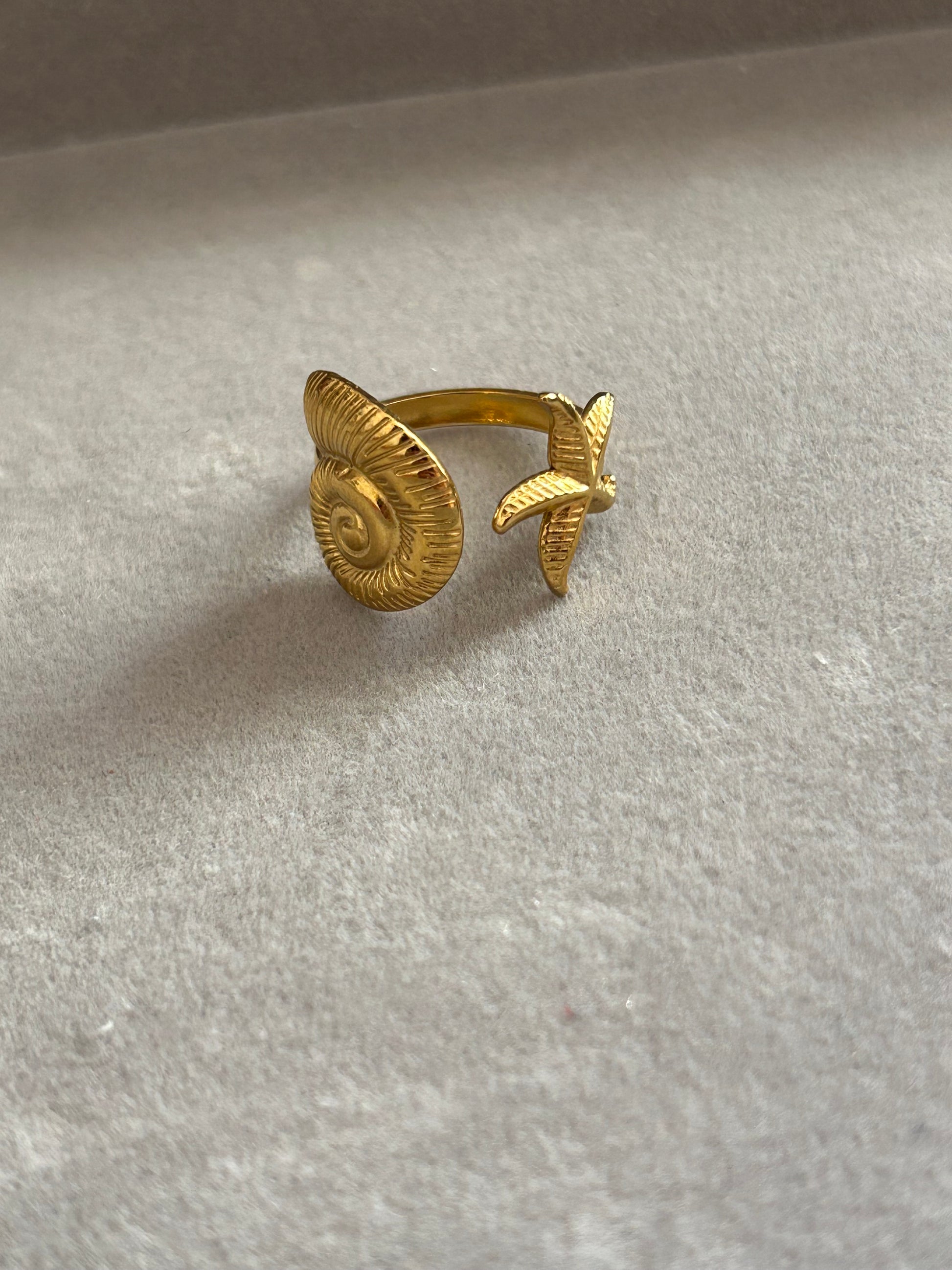 Bague shell&star