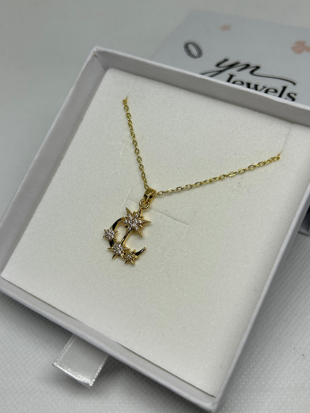 Collier lune étoilée