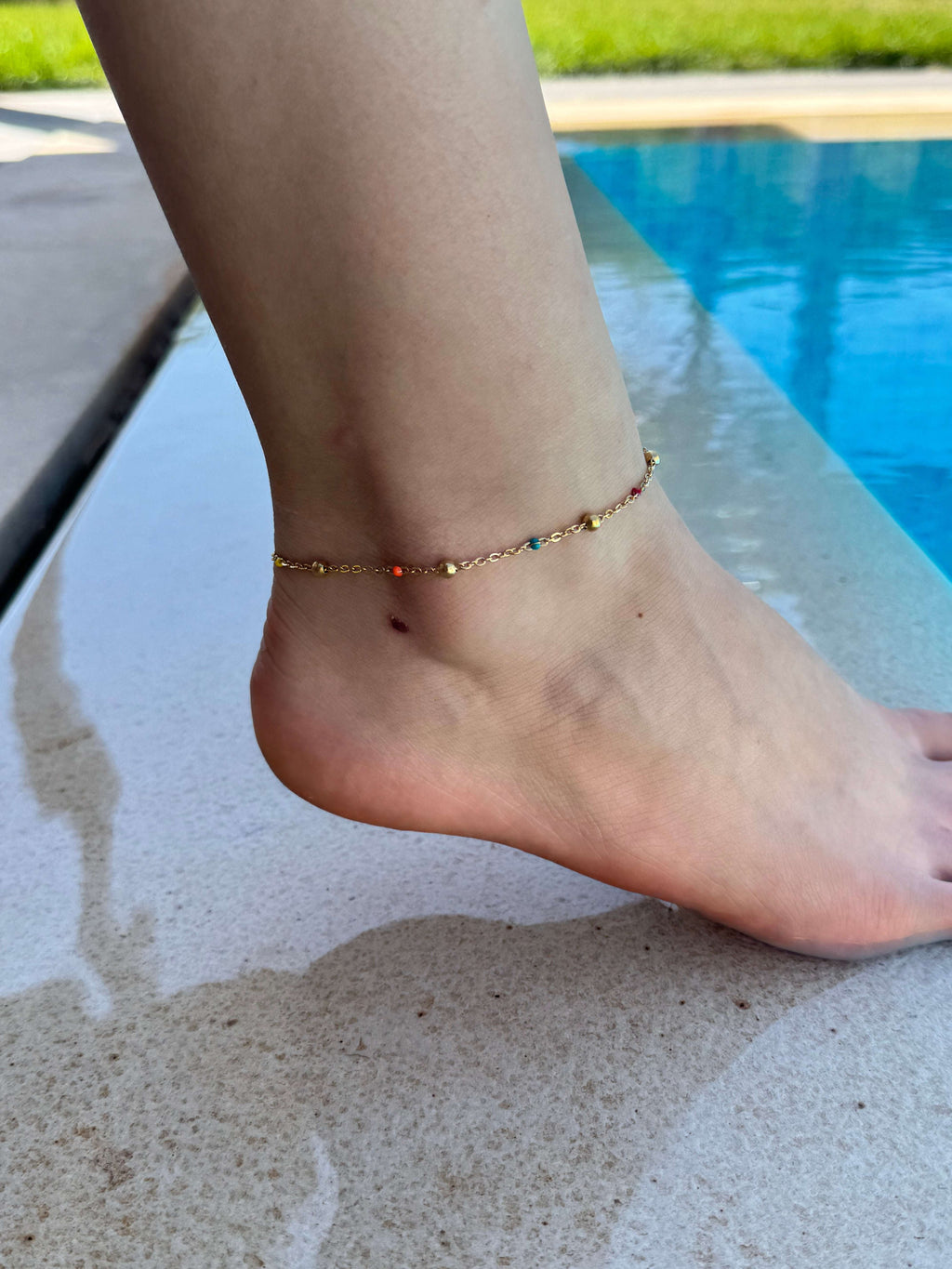 Bracelet de cheville Arc-en-Ciel Léger