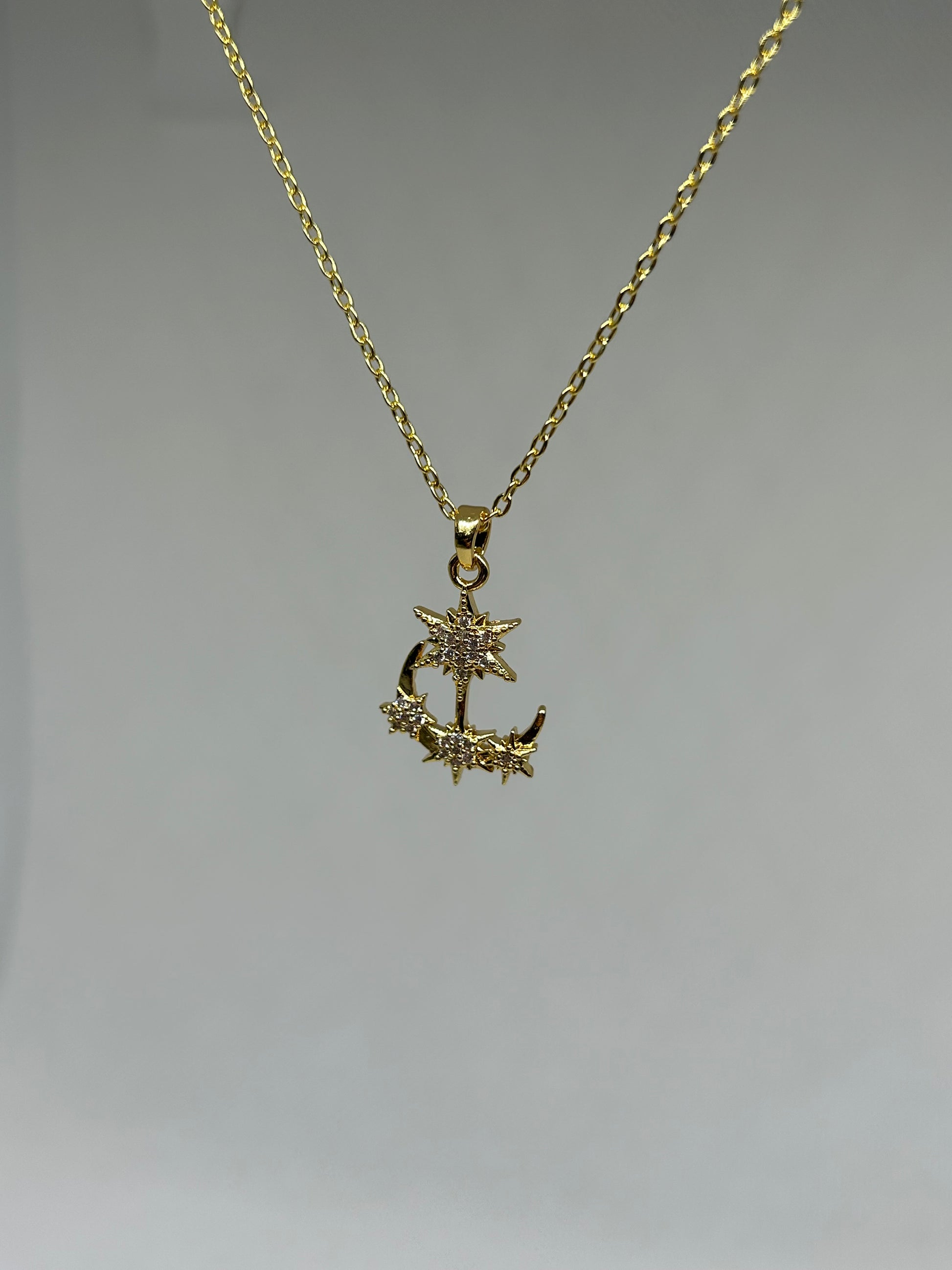 Collier lune étoilée