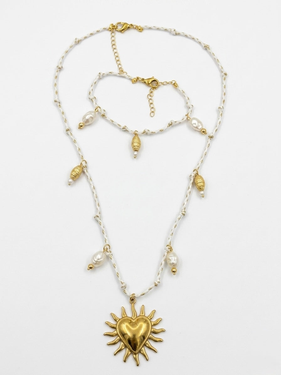 Set cœur solaire doré