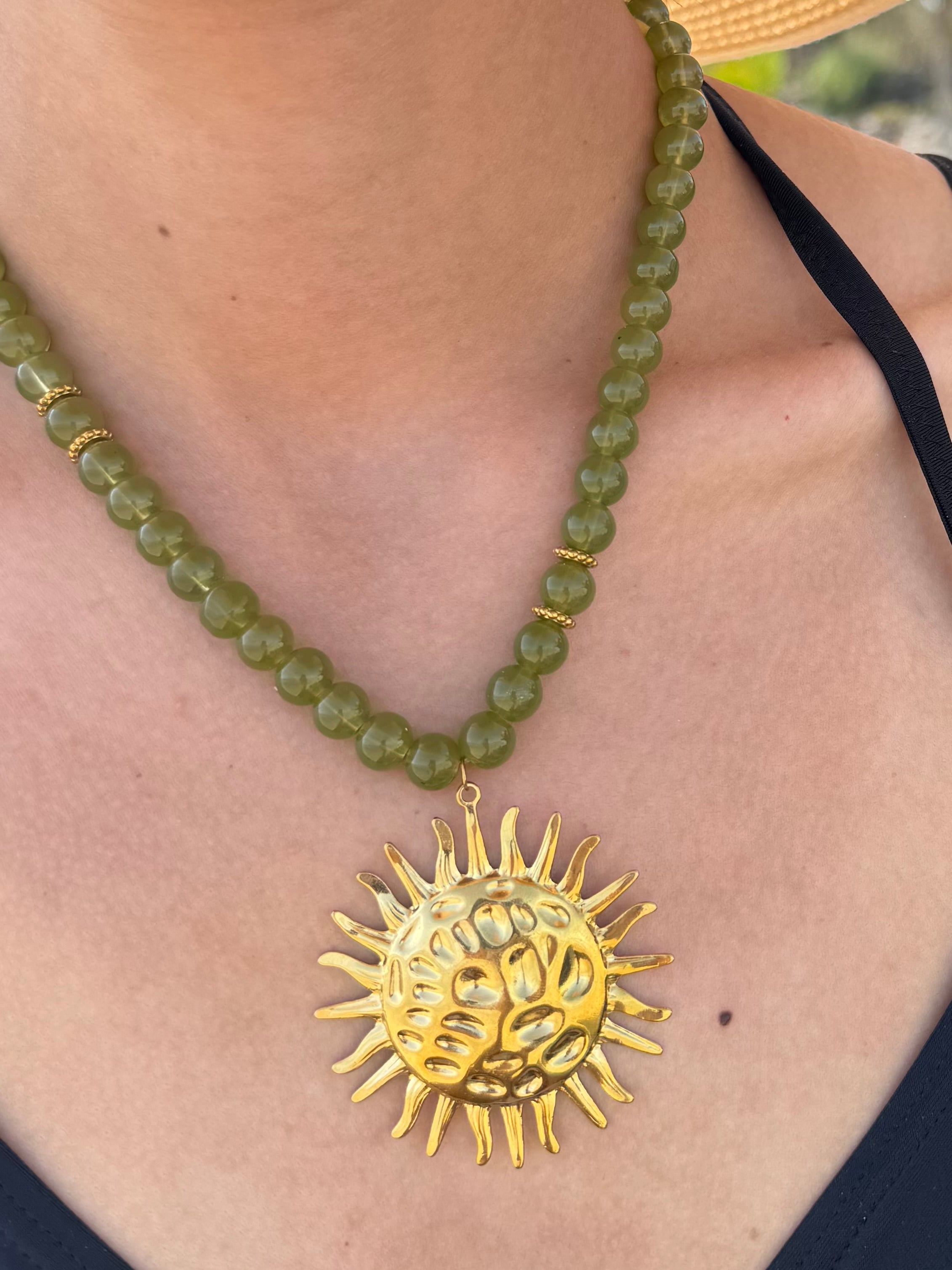 Collier Soleil Olive