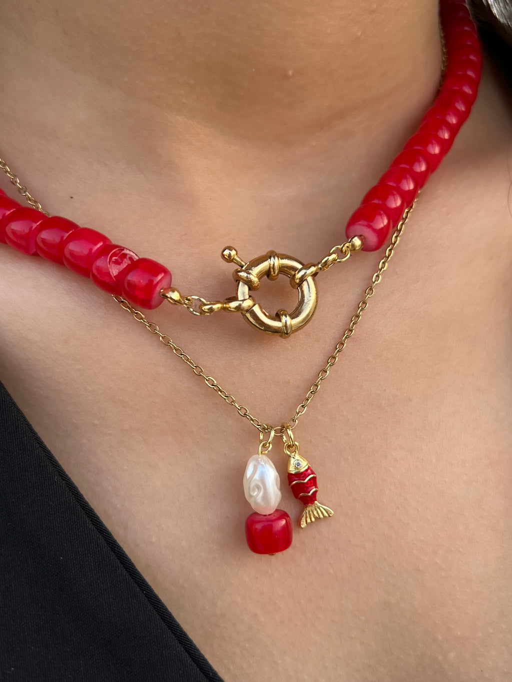 Set pearl&coral
