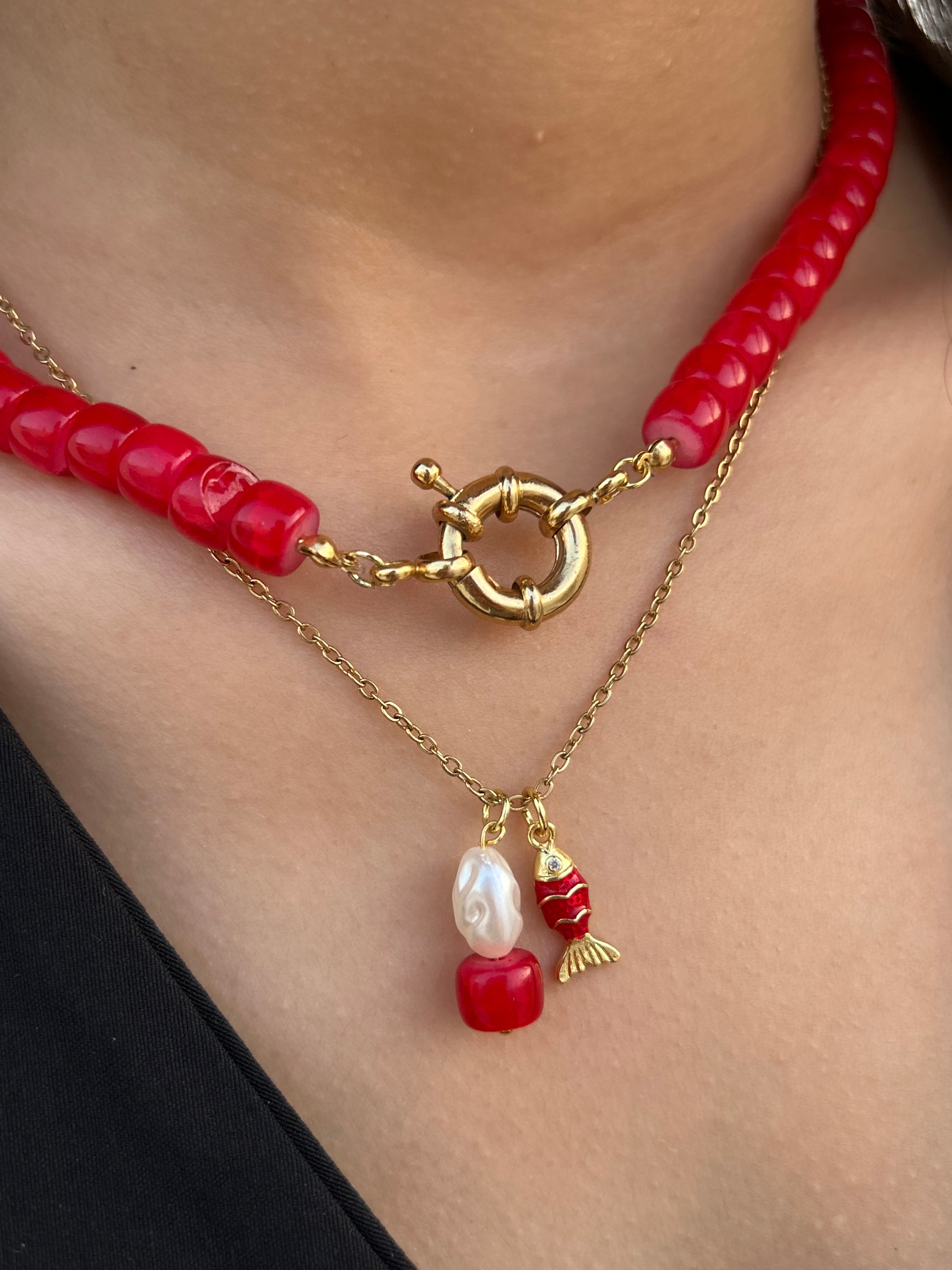 Set pearl&coral